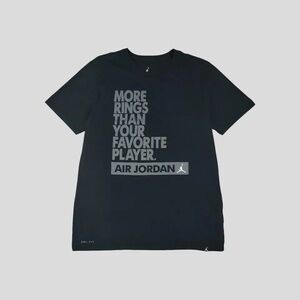 Jordan Black T-Shirt with Bold Silver Text